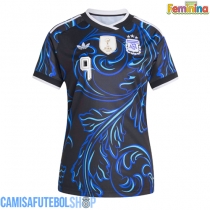 Camisa de time de futebol Argentina Julian Alvarez #9 Replicas 2º Equipamento Feminina Mundo 2026 Manga Curta